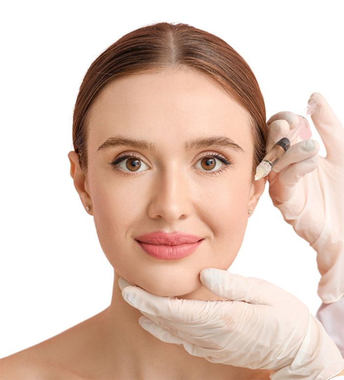 Female dermal fillers model poses at Viradia Plastic Surgery in Tampa, Florida