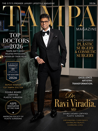 Dr. Viradia featured on the cover of TAMPA magazine.