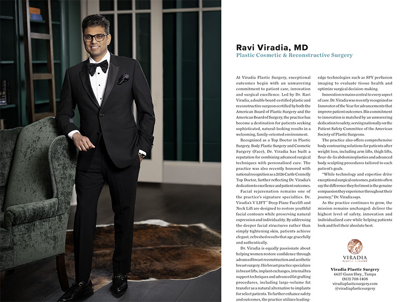 Profile of Dr. Viradia in TAMPA Magazine.